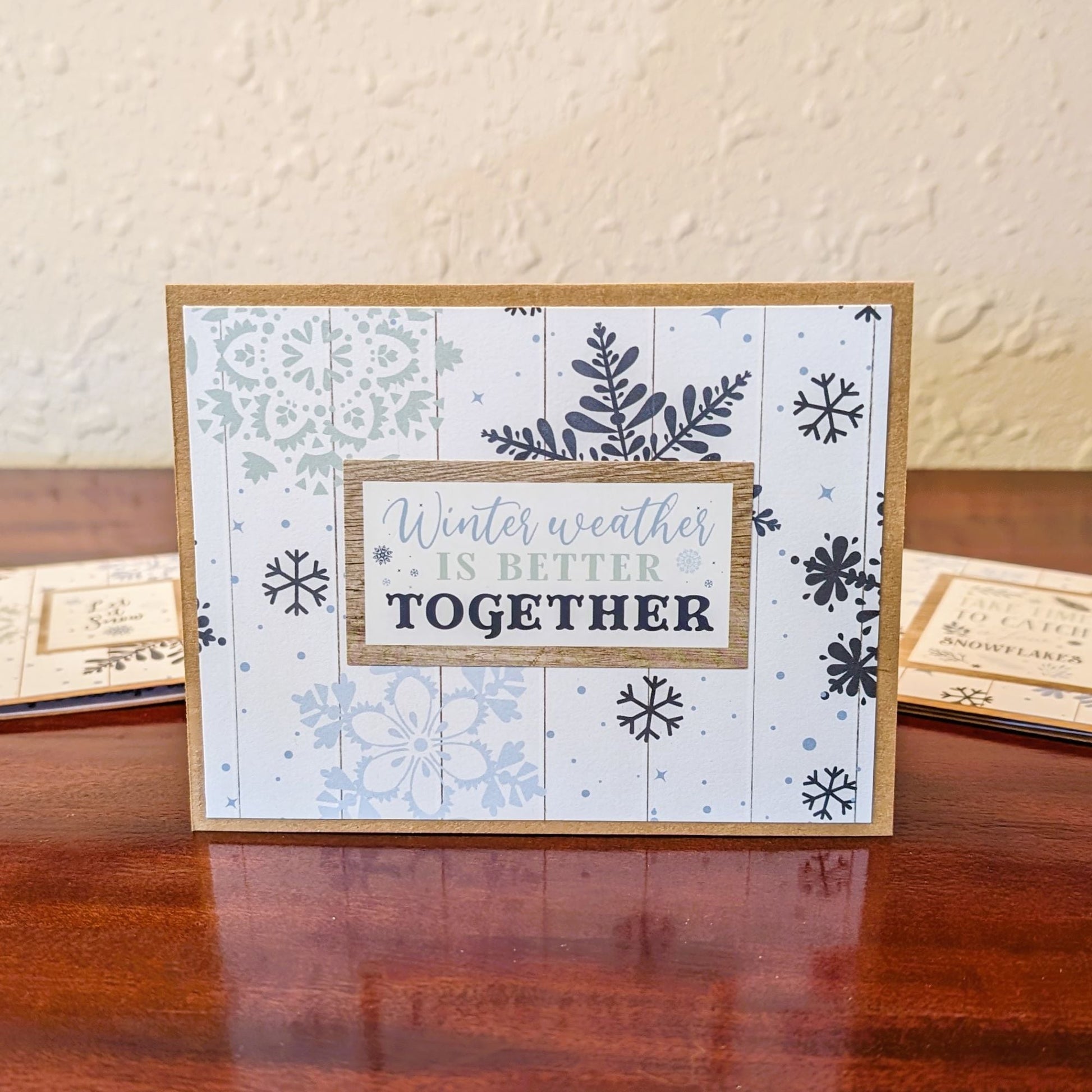 Better Together, Rustic - Winter Wonderland Collection - Handmade Greeting Card - 31 Rubies Designs