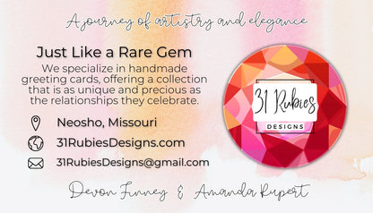 Custom Design - Business Cards, Size (3.5"x2") - 31 Rubies Designs