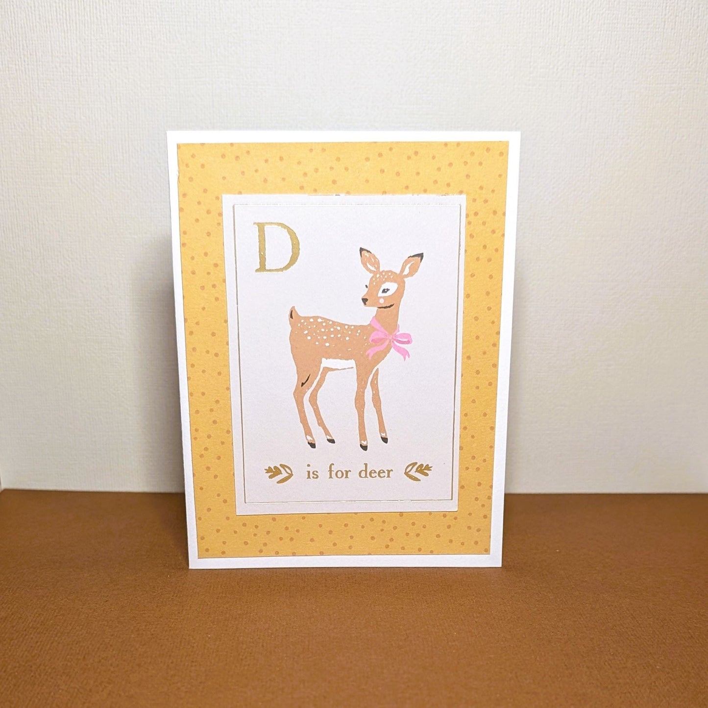 D is for Deer- Say Hello Collection - Handmade Greeting Card - 31 Rubies Designs