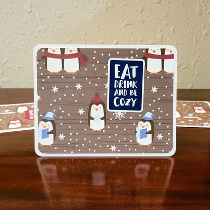 Eat, Drink, and Be Cozy - Winter Wonderland Collection - Handmade Greeting Card - 31 Rubies Designs