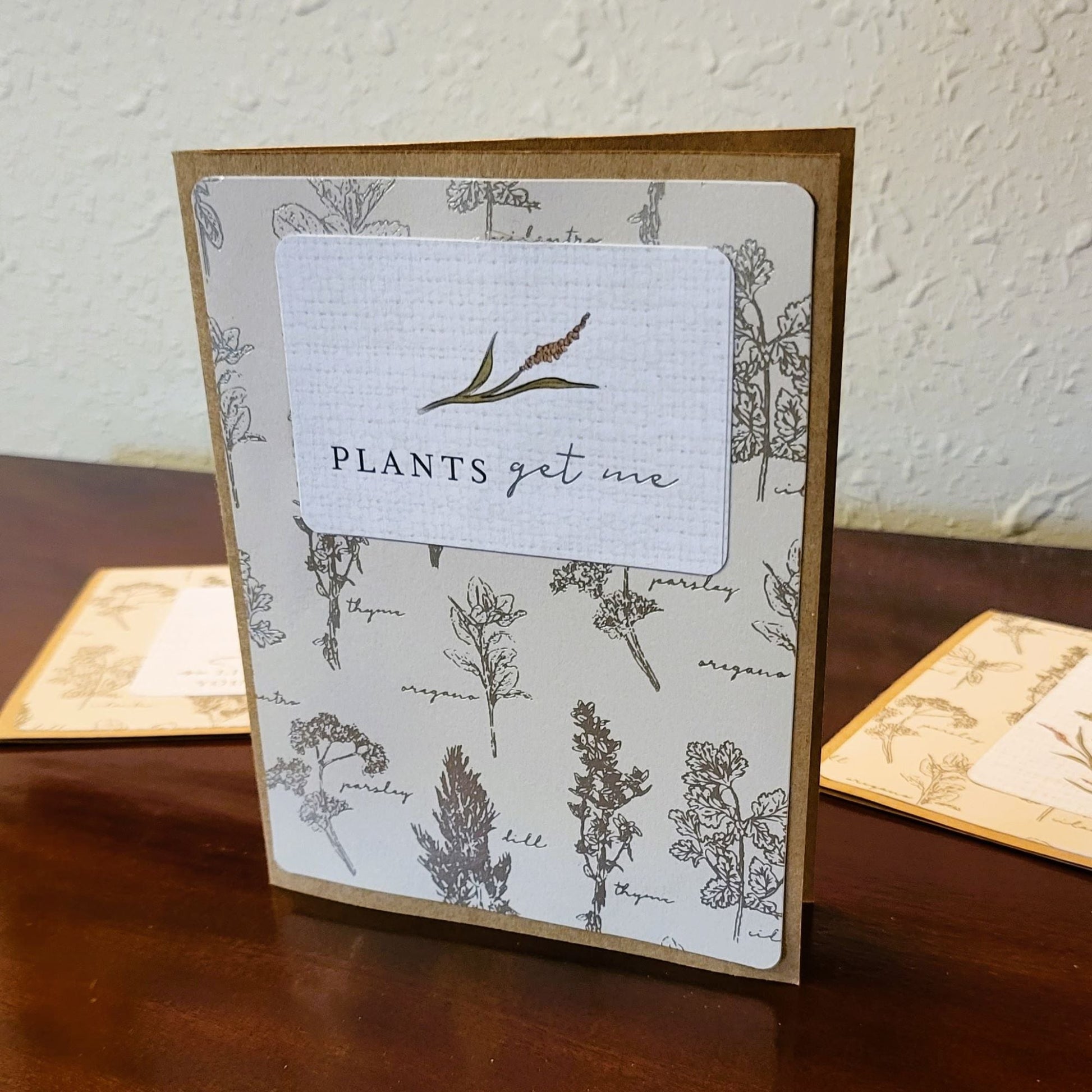 Elegant Herbs #2 - Say Hello Collection - Handmade Greeting Card - 31 Rubies Designs