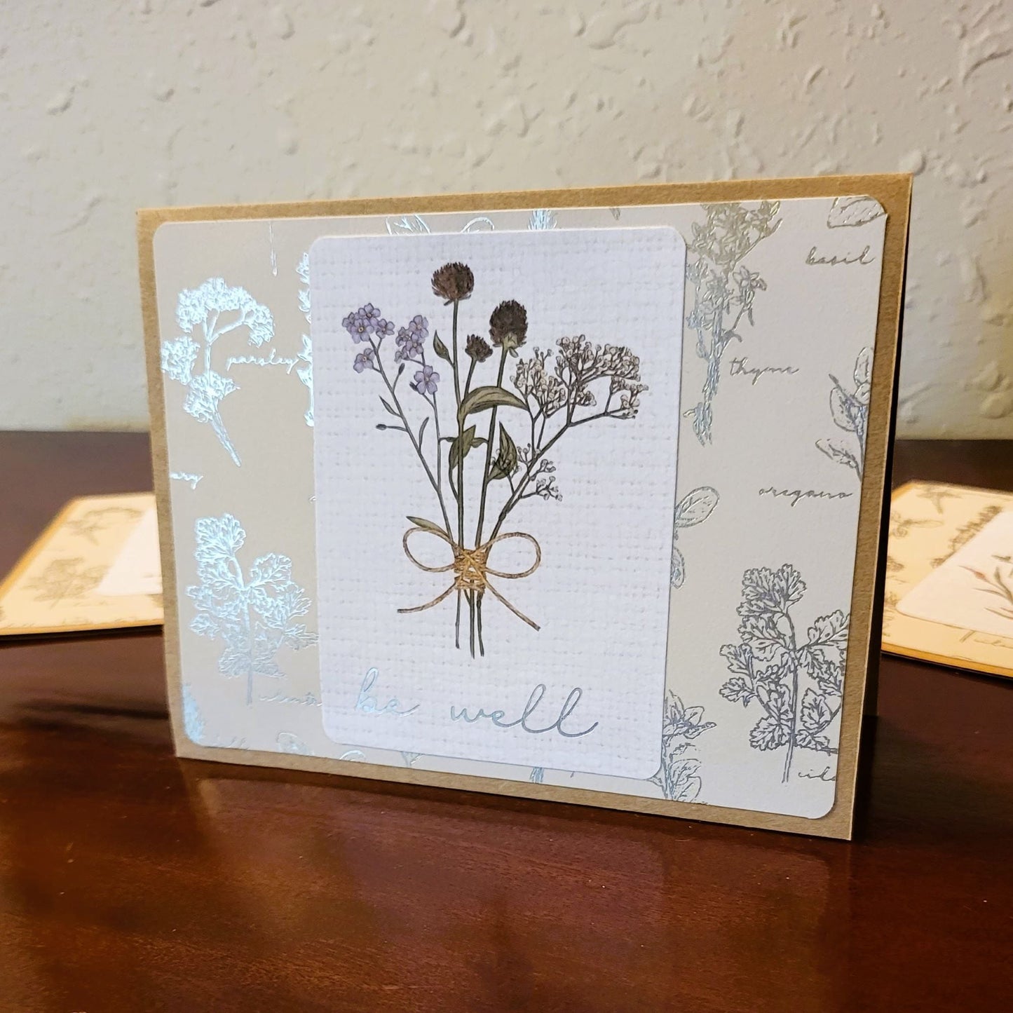 Elegant Herbs #4 (Be Well) - Say Hello Collection - Handmade Greeting Card - 31 Rubies Designs