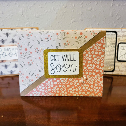 Get Well Soon, Coral Florals - Be Well - 31 Rubies Designs