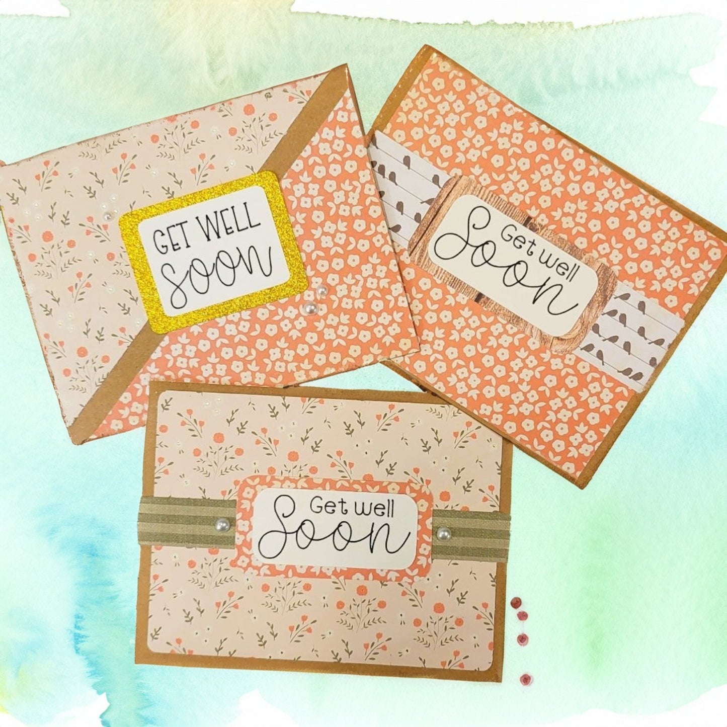 Get Well Soon, Coral Florals - Be Well - 31 Rubies Designs