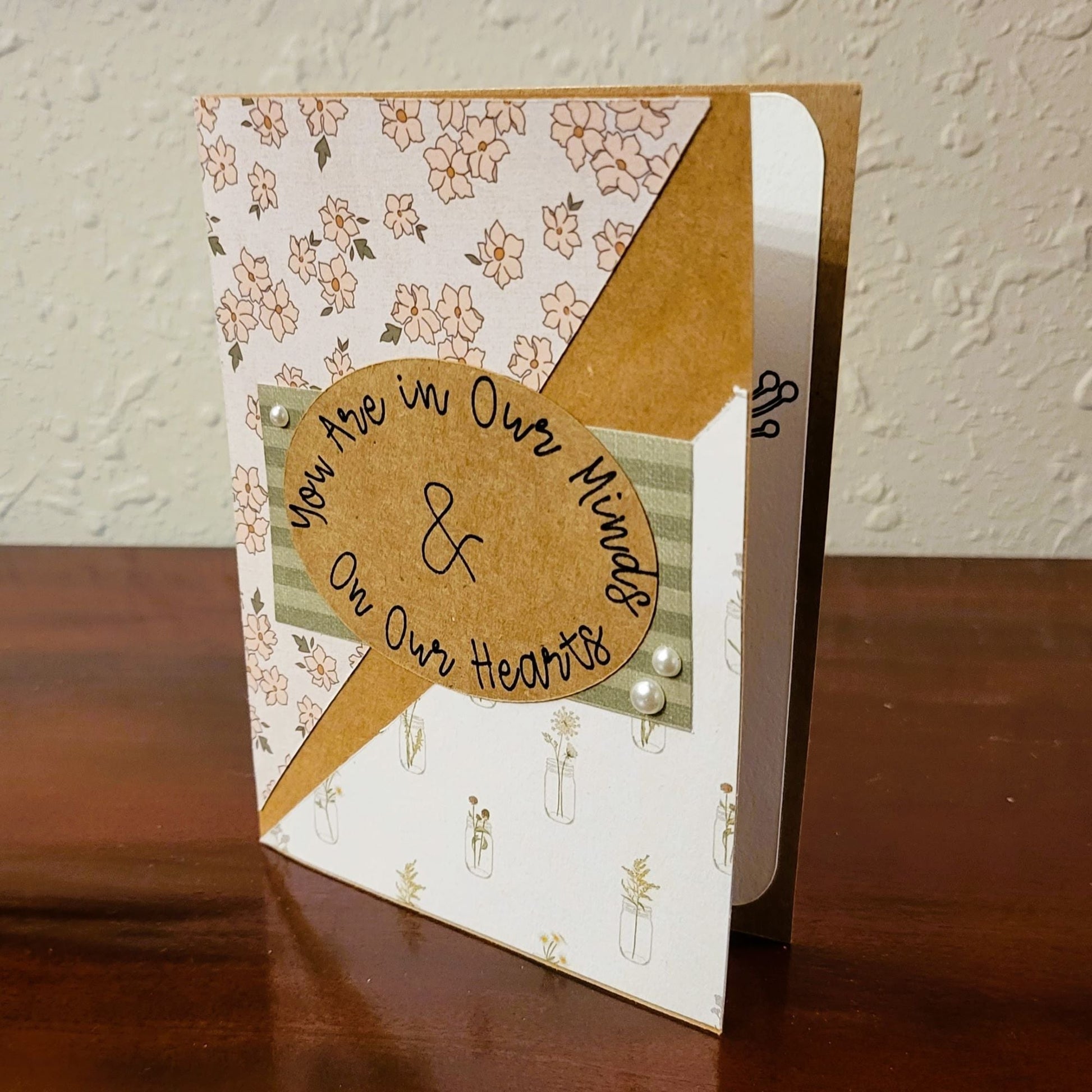 Handmade Greeting Card - Cottage Core v1 - In Our Minds & Hearts Collection - A2 size - 31 Rubies Designs
