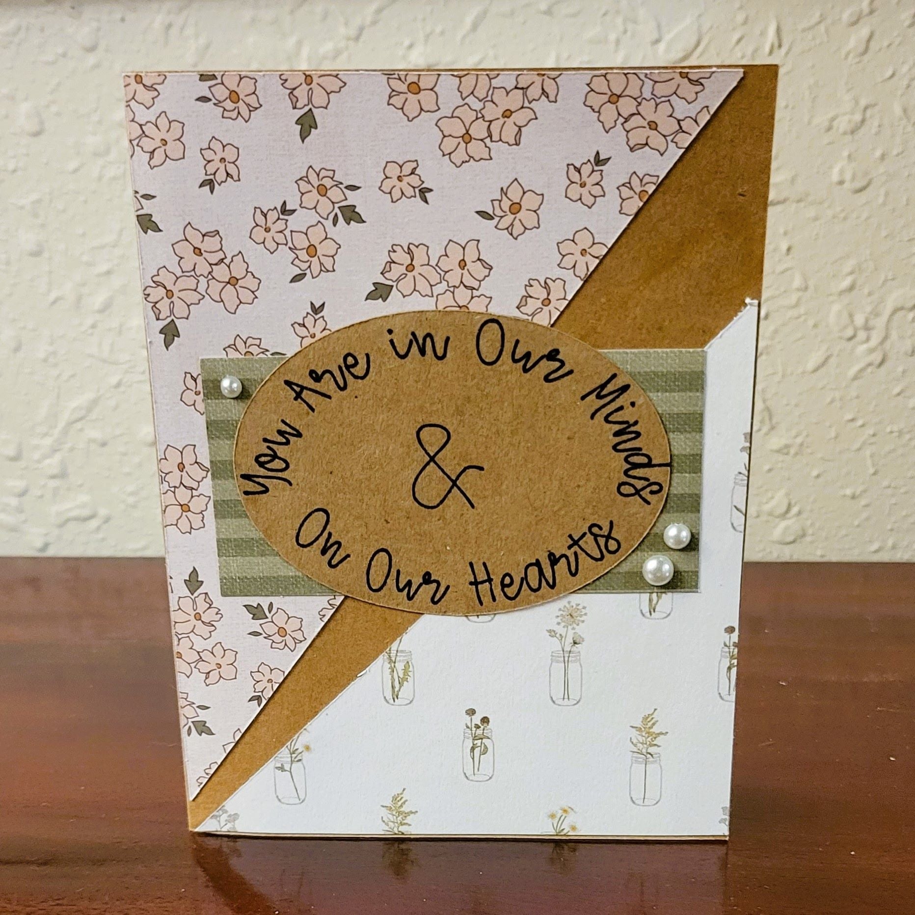 Handmade Greeting Card - Cottage Core v1 - In Our Minds & Hearts Collection - A2 size - 31 Rubies Designs