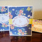 Handmade Greeting Card - Navy Floral - In Our Minds & Hearts Collection - A2 size - 31 Rubies Designs