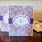 Handmade Greeting Card - Purple Floral - In Our Minds & Hearts Collection - A2 size - 31 Rubies Designs