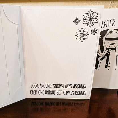 Hello, Winter - Snowman - Winter Wonderland Collection - Handmade Greeting Card - 31 Rubies Designs