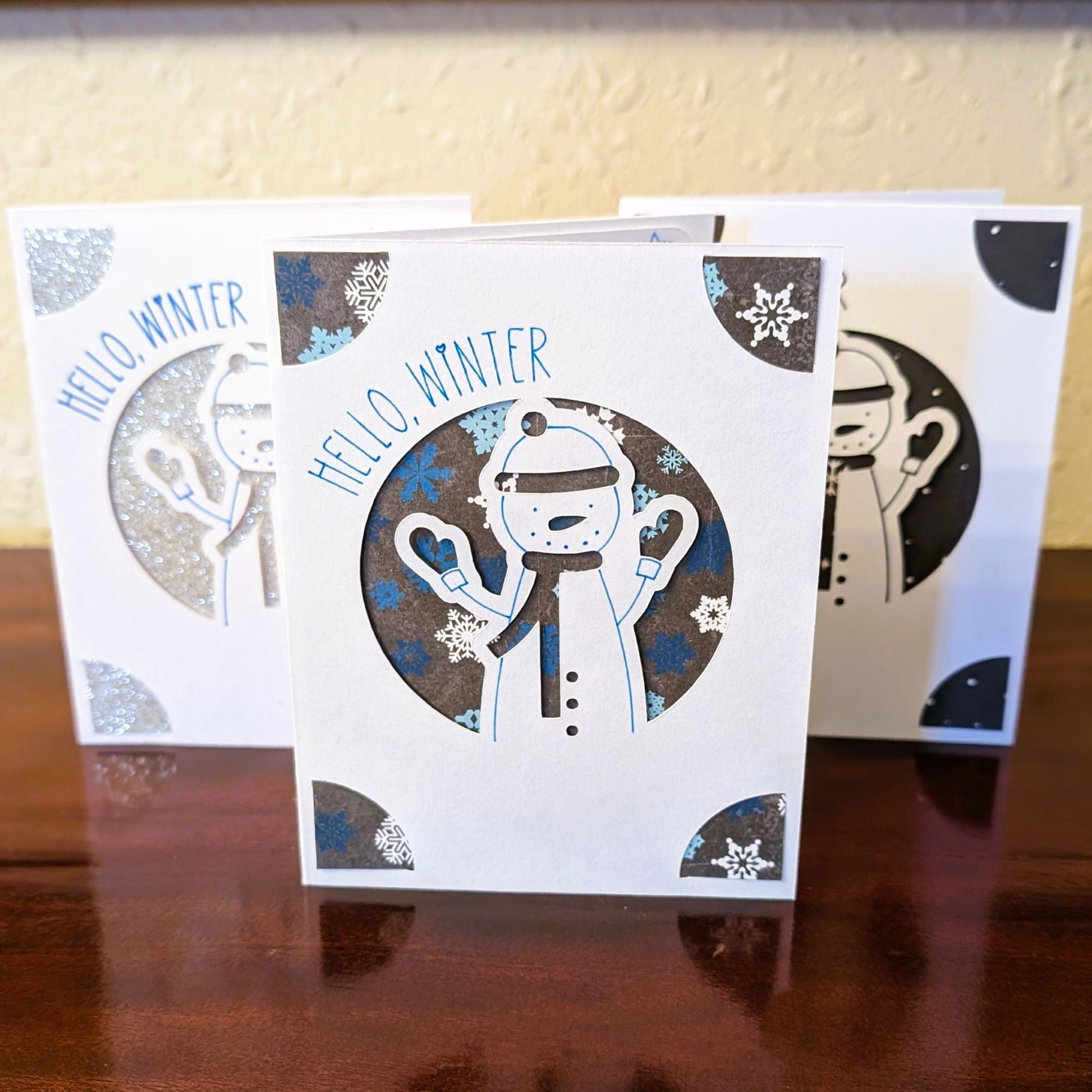 Hello, Winter - Snowman - Winter Wonderland Collection - Handmade Greeting Card - 31 Rubies Designs