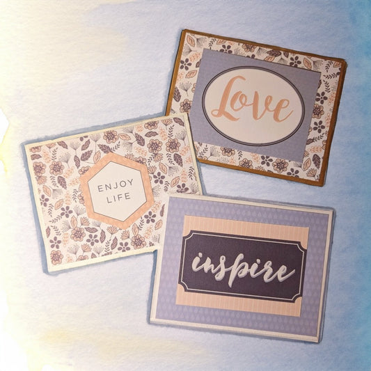 Inspire, Peach & Navy Florals - Say Hello & Thank You - 31 Rubies Designs