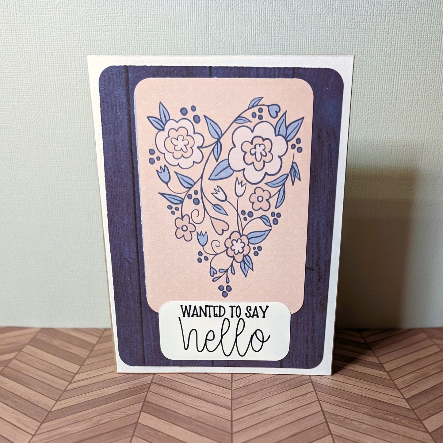 Just Because, Peach & Navy Florals - Say Hello & Thank You - 31 Rubies Designs