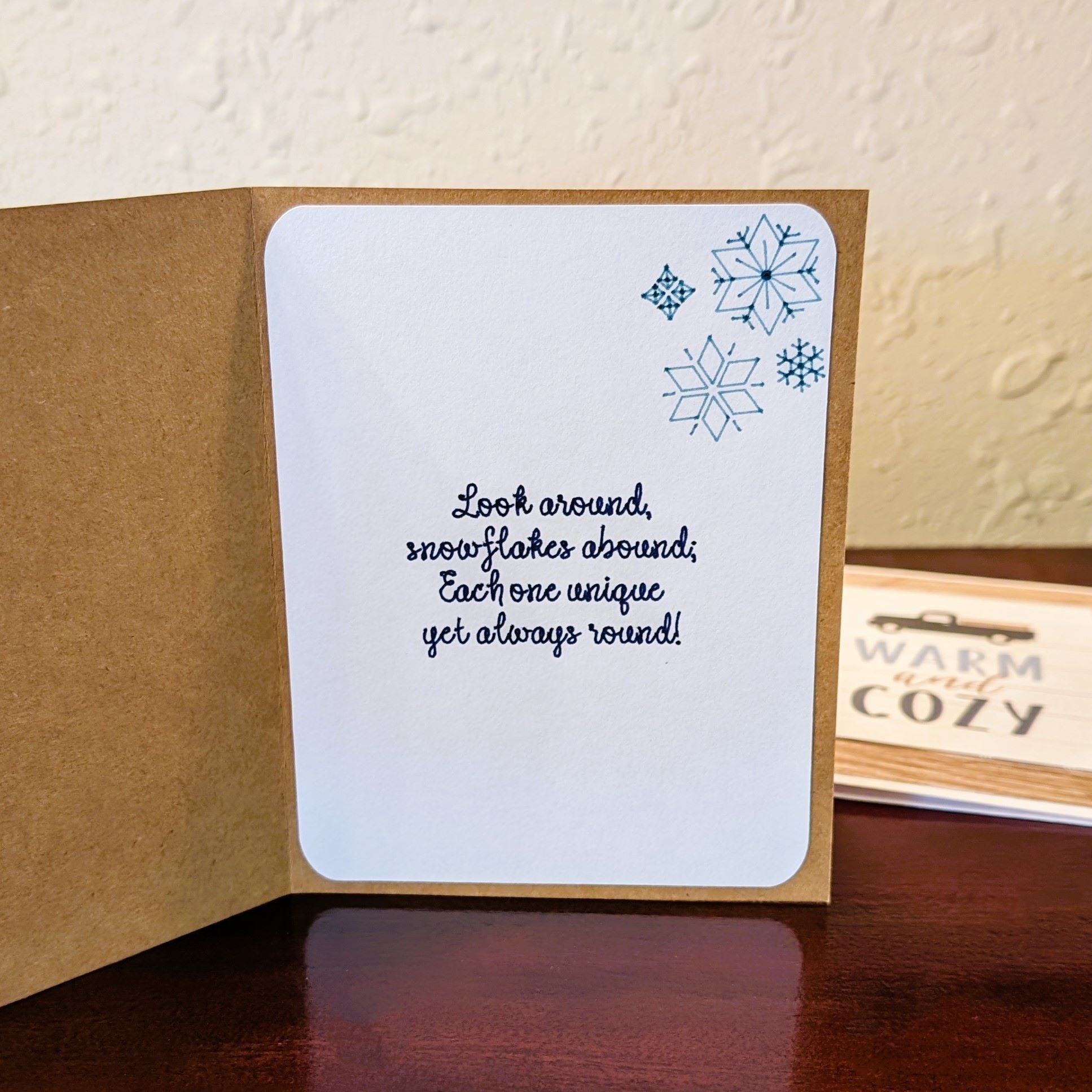 Let It Snow, Plaid - Winter Wonderland Collection - Handmade Greeting Card - 31 Rubies Designs