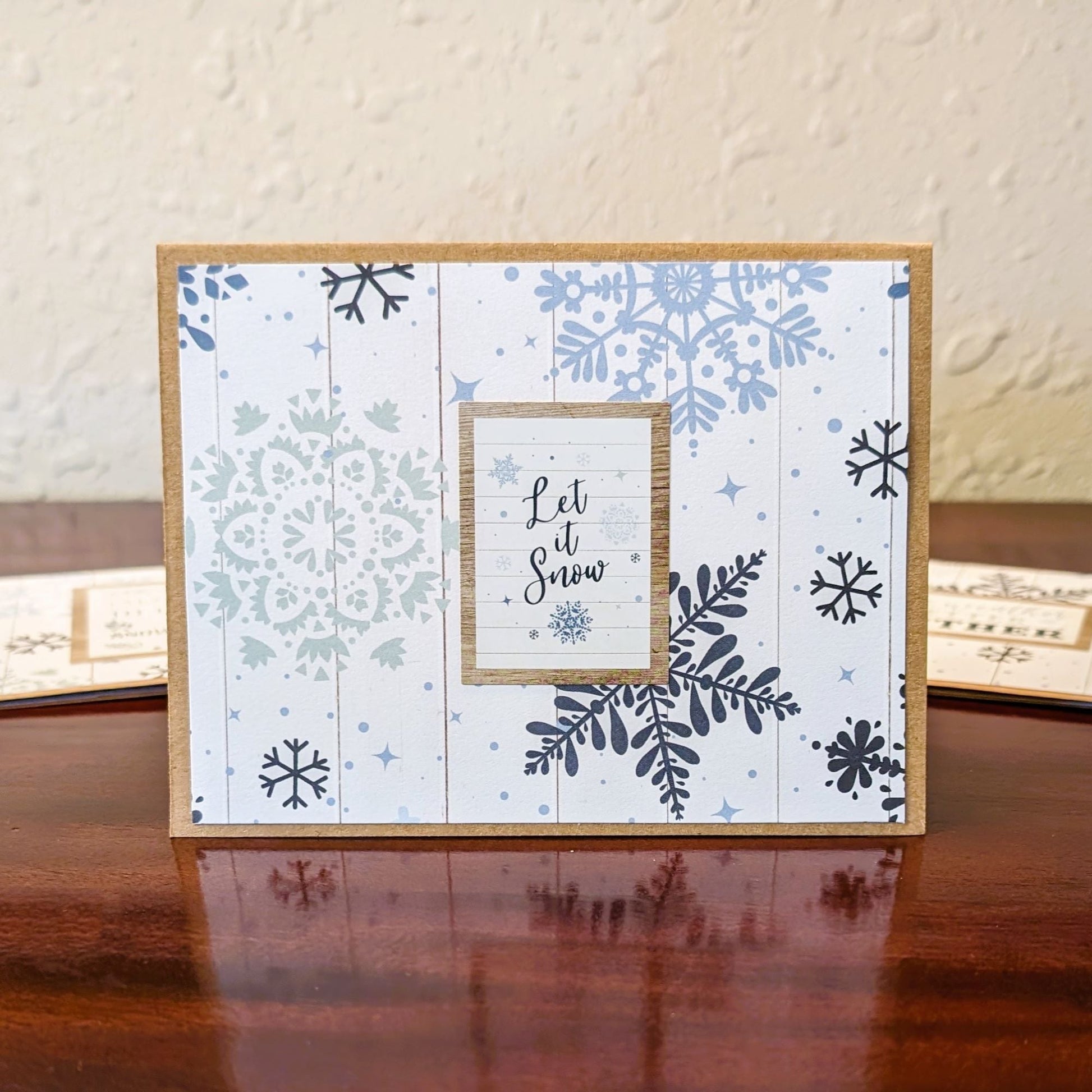Let It Snow, Rustic - Winter Wonderland Collection - Handmade Greeting Card - 31 Rubies Designs