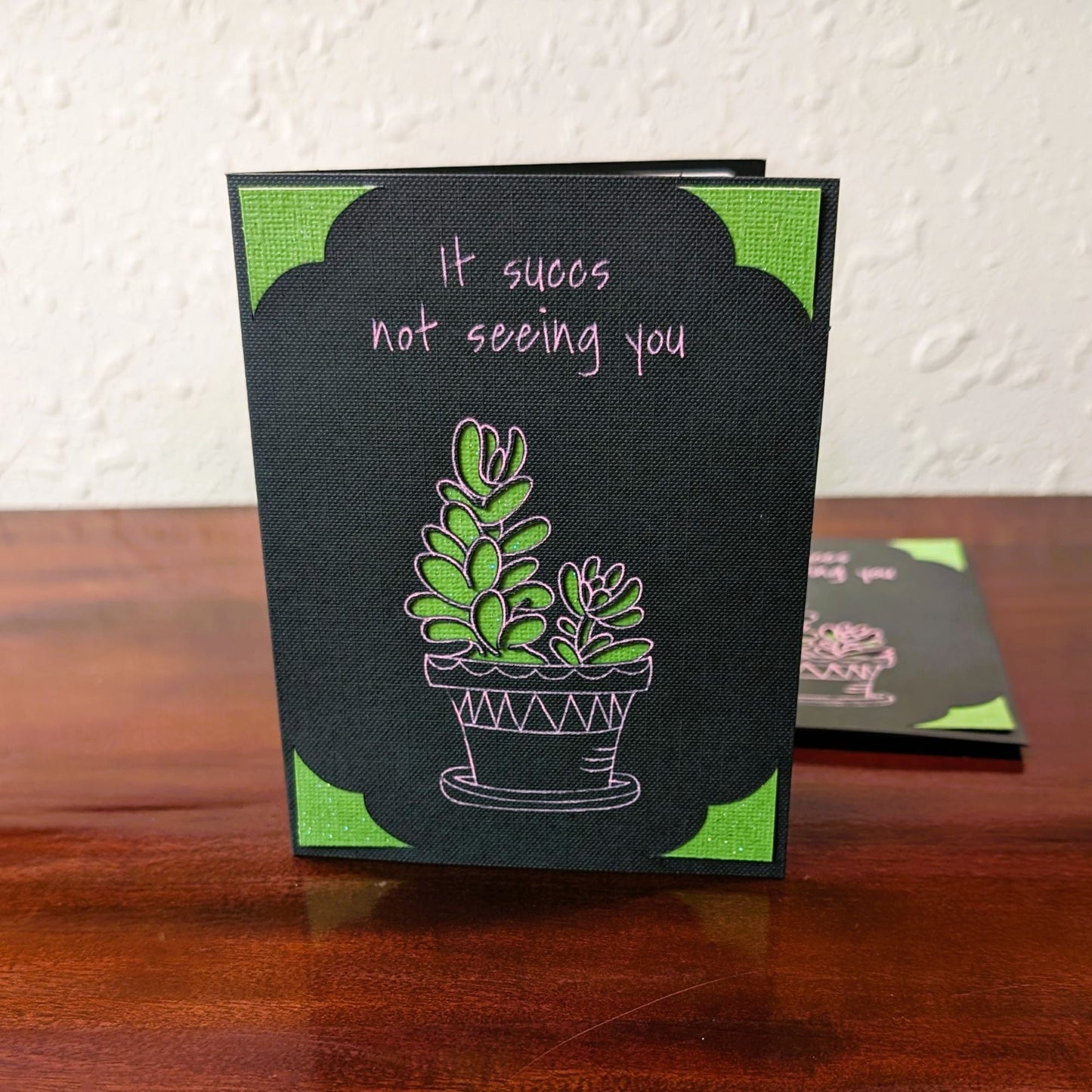 Miss Your Face, Succulents - Say Hello Collection - Handmade Greeting Card - 31 Rubies Designs