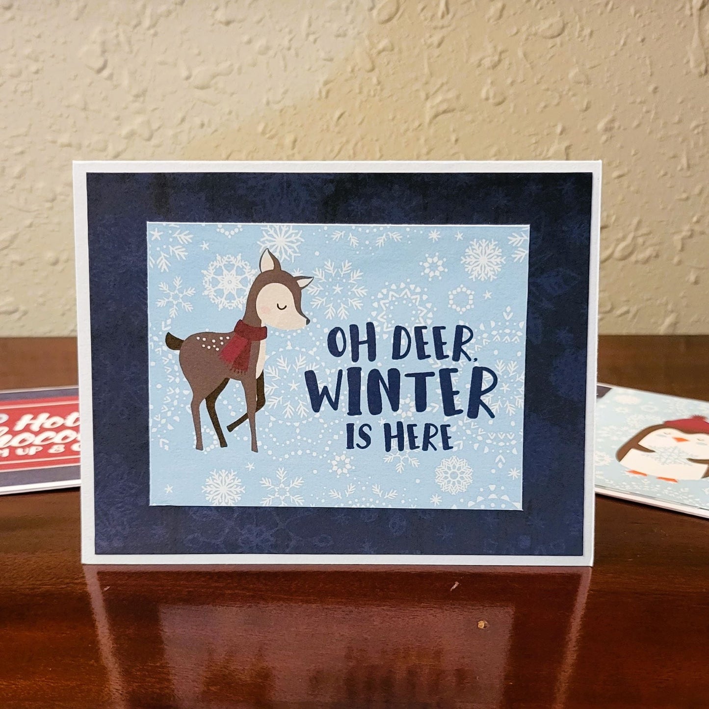 Oh Deer, Winter Is Here - Winter Wonderland Collection - Handmade Greeting Card - 31 Rubies Designs