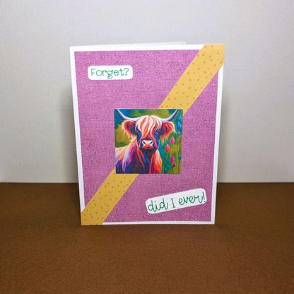 Salty Heifer - Forget? Did I Ever! - Sassy Handmade Greeting Card - 31 Rubies Designs