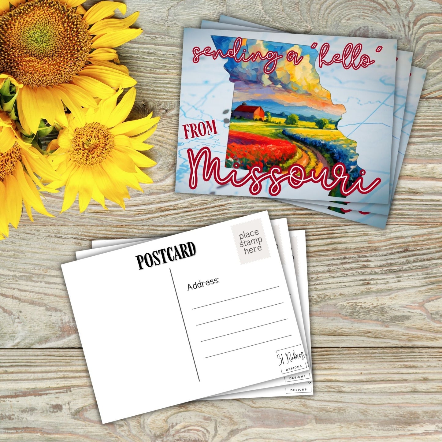 Sending a Hello From... US States! Postcards - 31 Rubies Designs