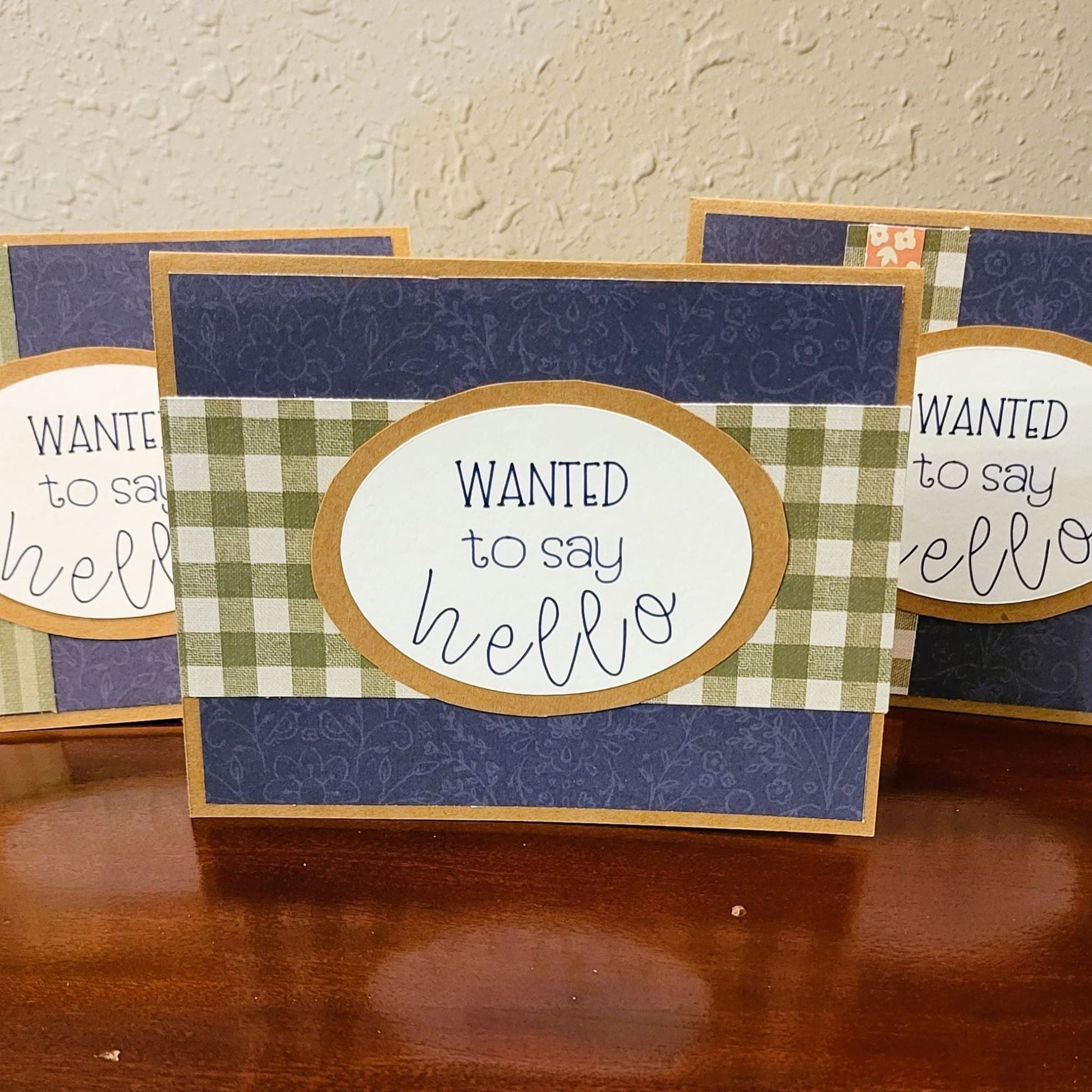 Set of 3 - Rustic Navy - Say Hello Collection - Carefully Curated - 31 Rubies Designs