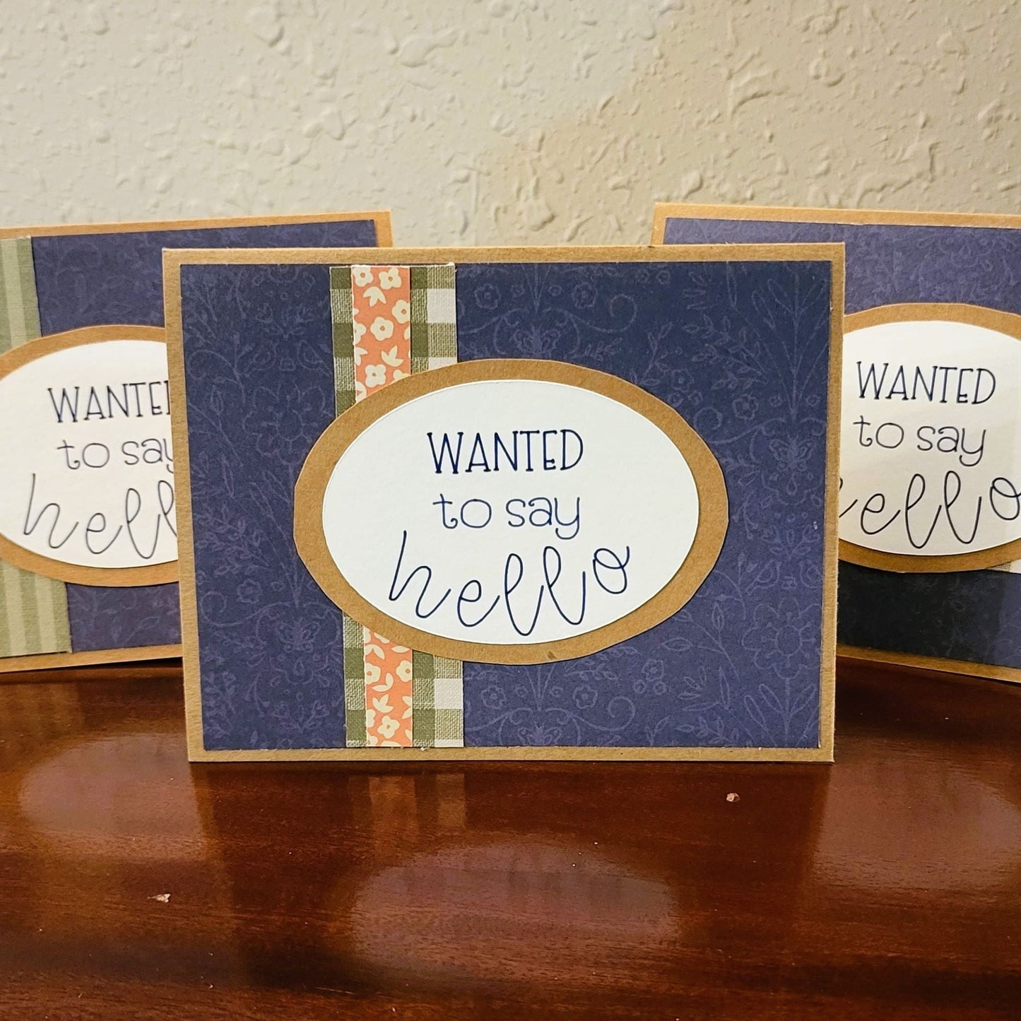 Set of 3 - Rustic Navy - Say Hello Collection - Carefully Curated - 31 Rubies Designs