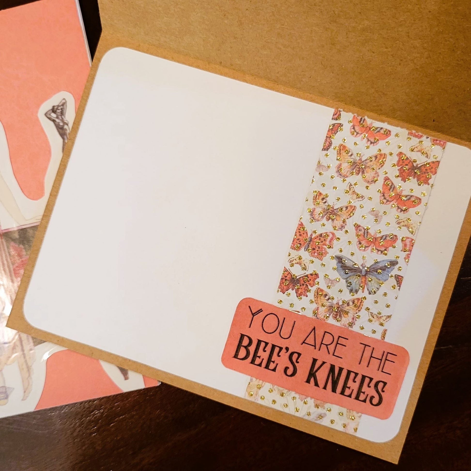 Vintage Ladies, Butterflies - Blank - Vintage-Inspired Collection - Handmade Greeting Card - 31 Rubies Designs