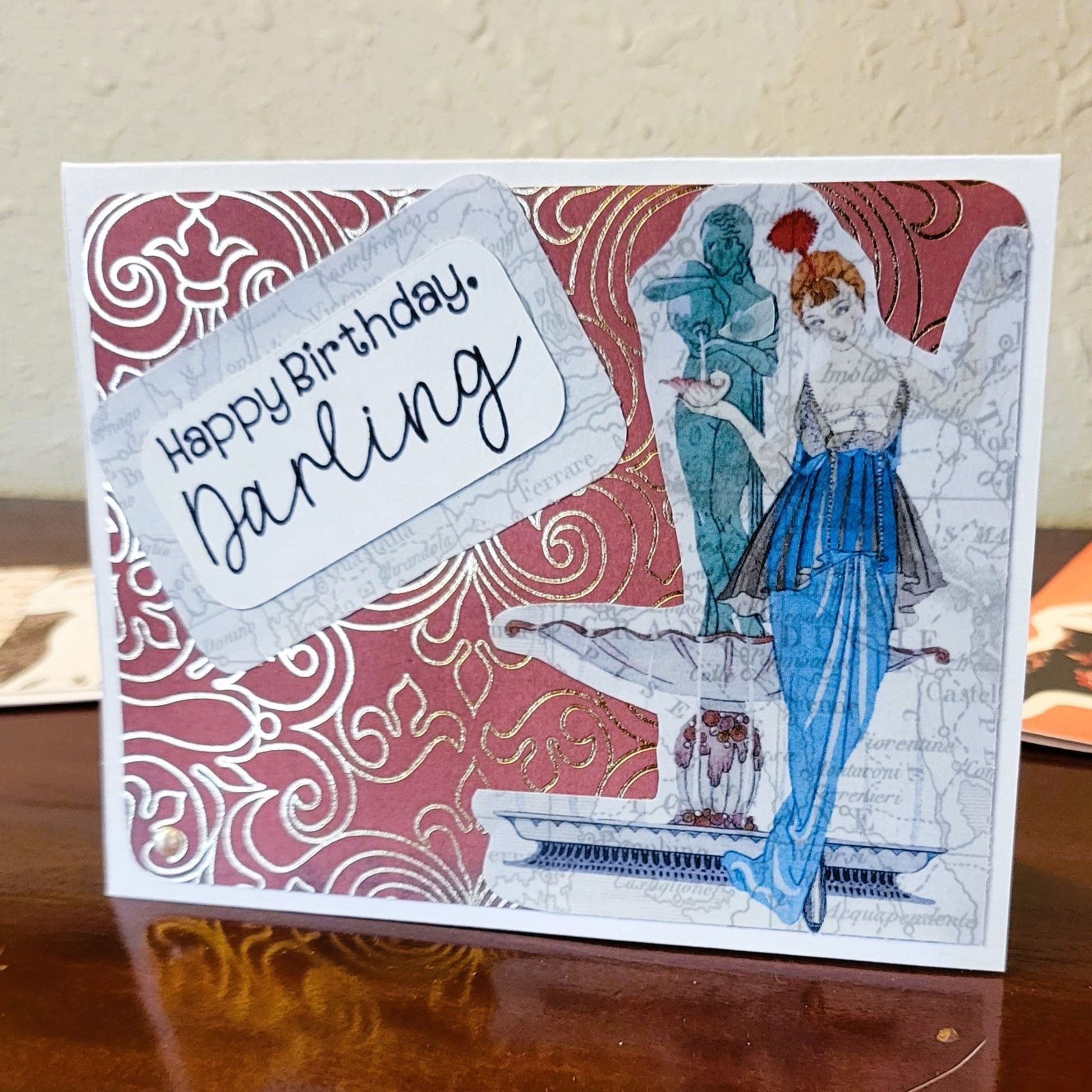 Vintage Ladies, Grecian - Happy Birthday, Vintage-Inspired Collection - Handmade Greeting Card - 31 Rubies Designs