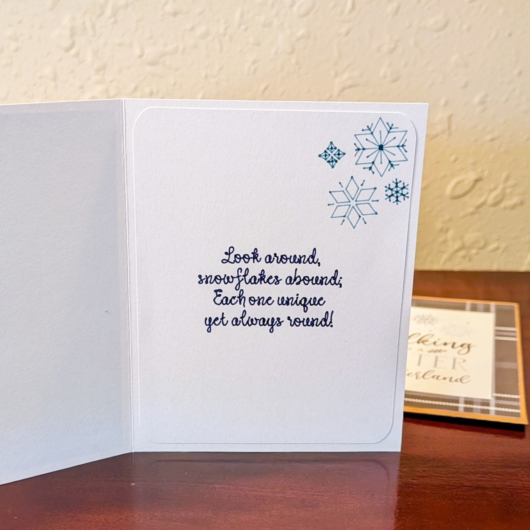 Warm & Cozy, Wood Grain - Winter Wonderland Collection - Handmade Greeting Card - 31 Rubies Designs