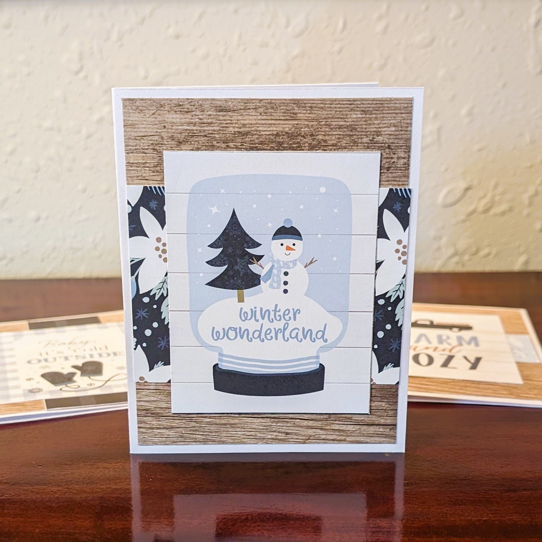 Winter Wonderland, Wood Grain - Winter Wonderland Collection - Handmade Greeting Card - 31 Rubies Designs